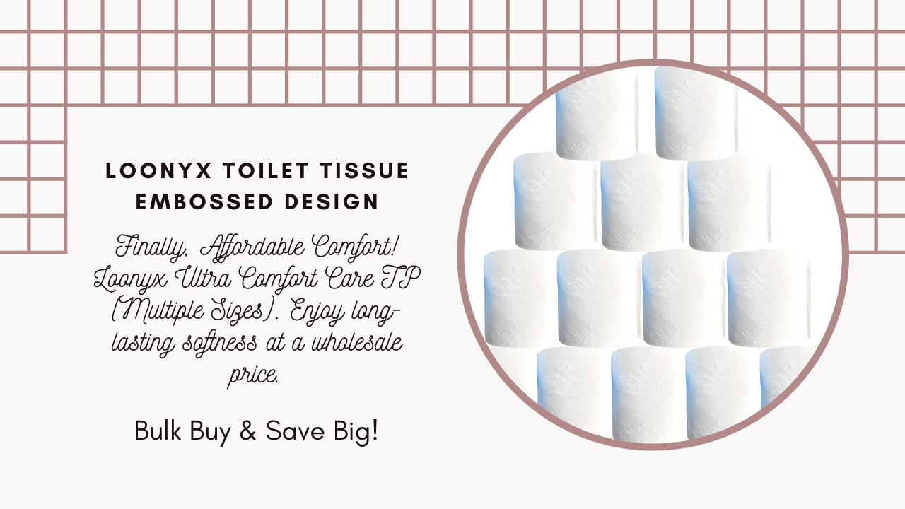 Loonyx Bulk Toilet Tissue Rolls