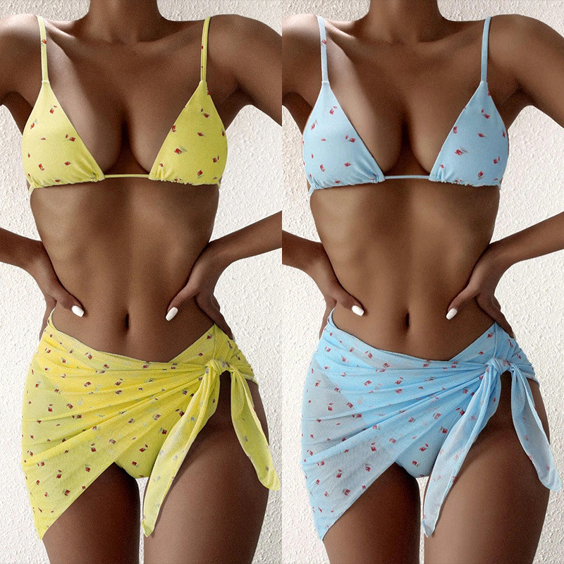 Floral Bikini Set 3 Piece Bathing Suit