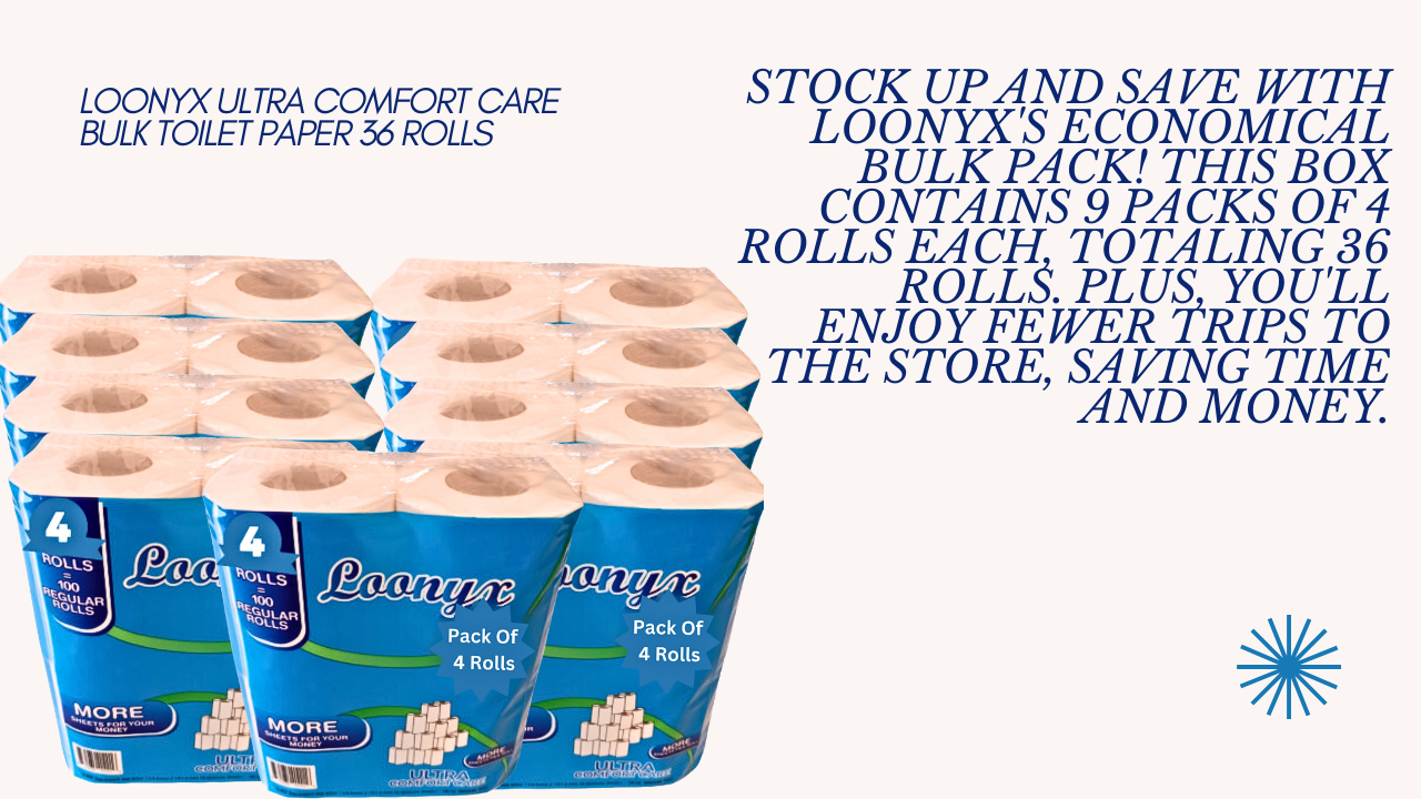 Loonyx Toilet Bulk Toilet Paper 36 Rolls