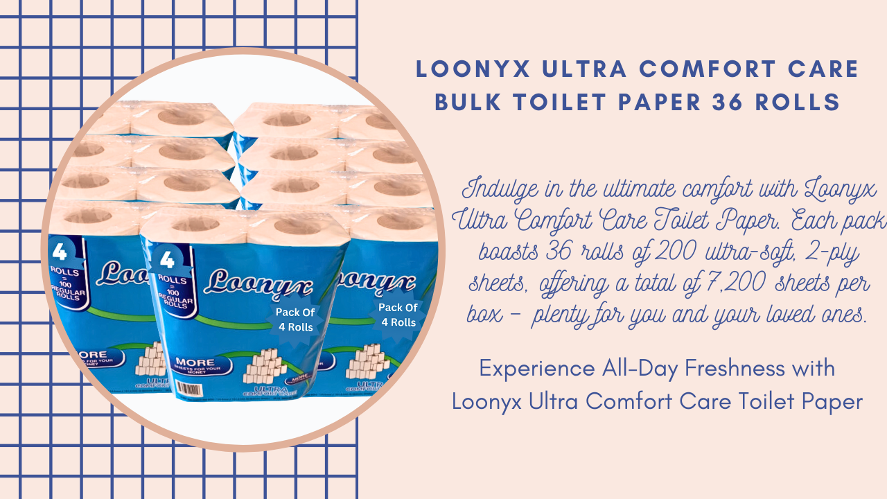 Loonyx Bulk Toilet Tissue 36 Rolls