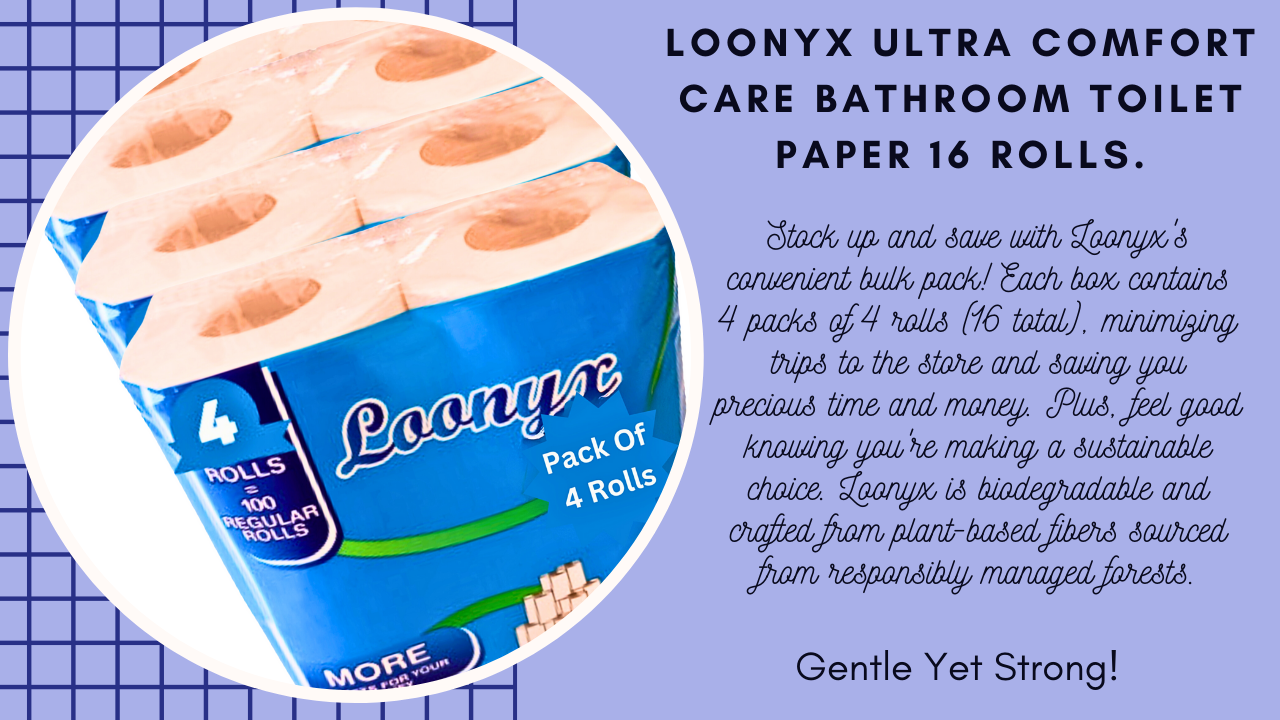 Loonyx Toilet Bulk Toilet Tissue 16 Rolls