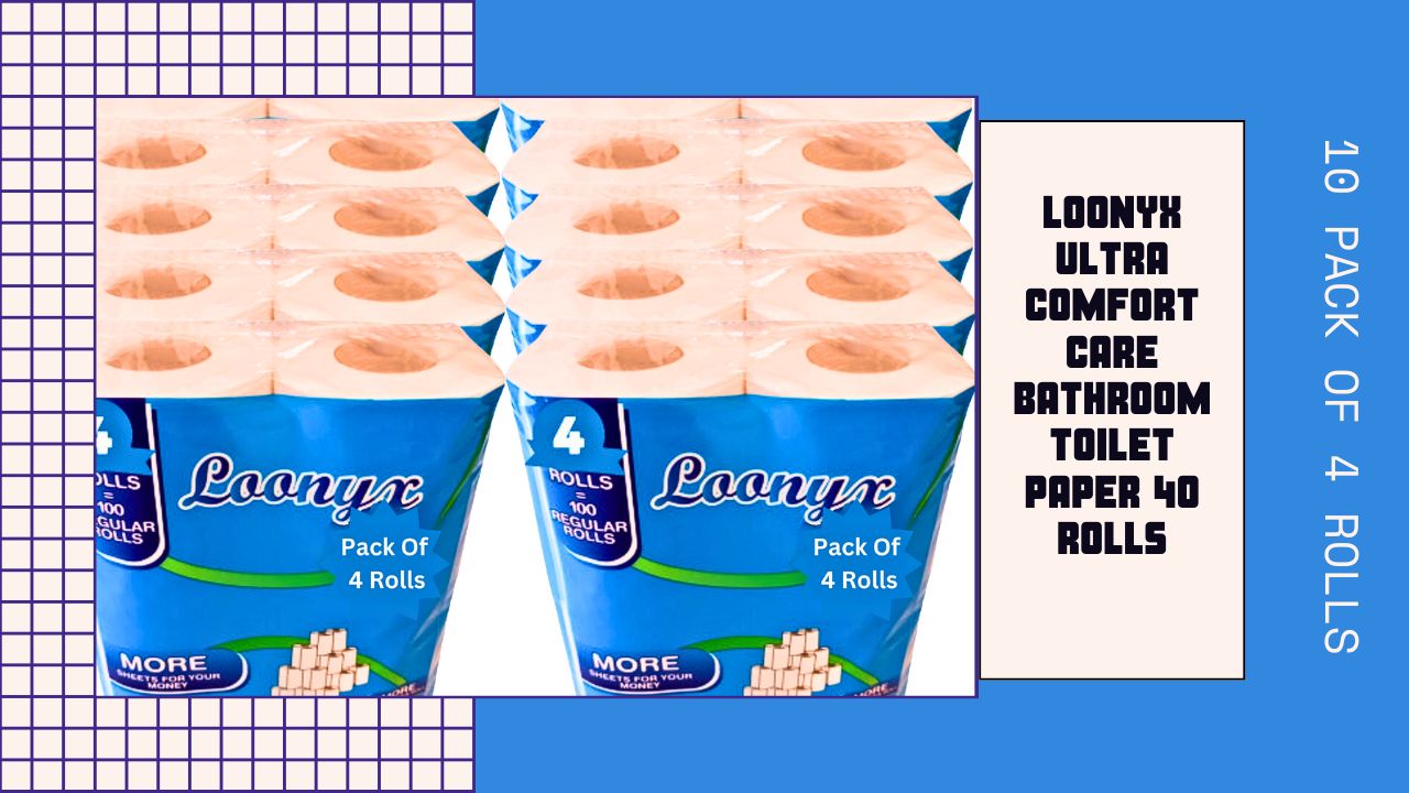 Loonyx Ultra Comfort Care Bathroom Toilet Paper 40 Rolls