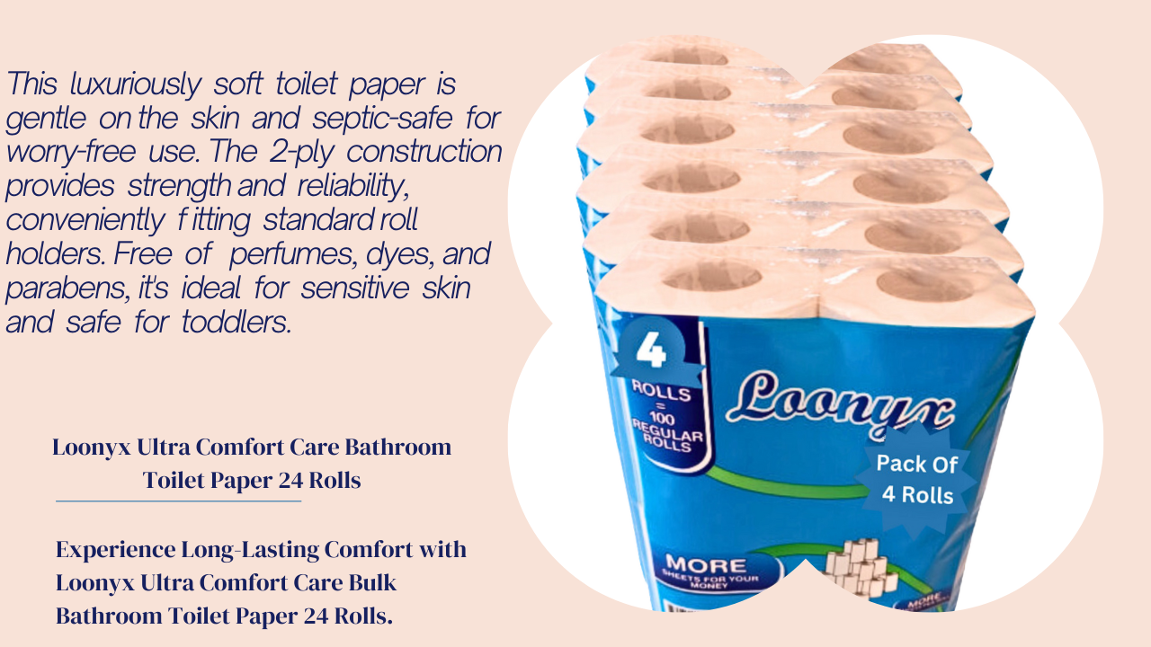 Loonyx Bulk Toilet Paper 24 Rolls