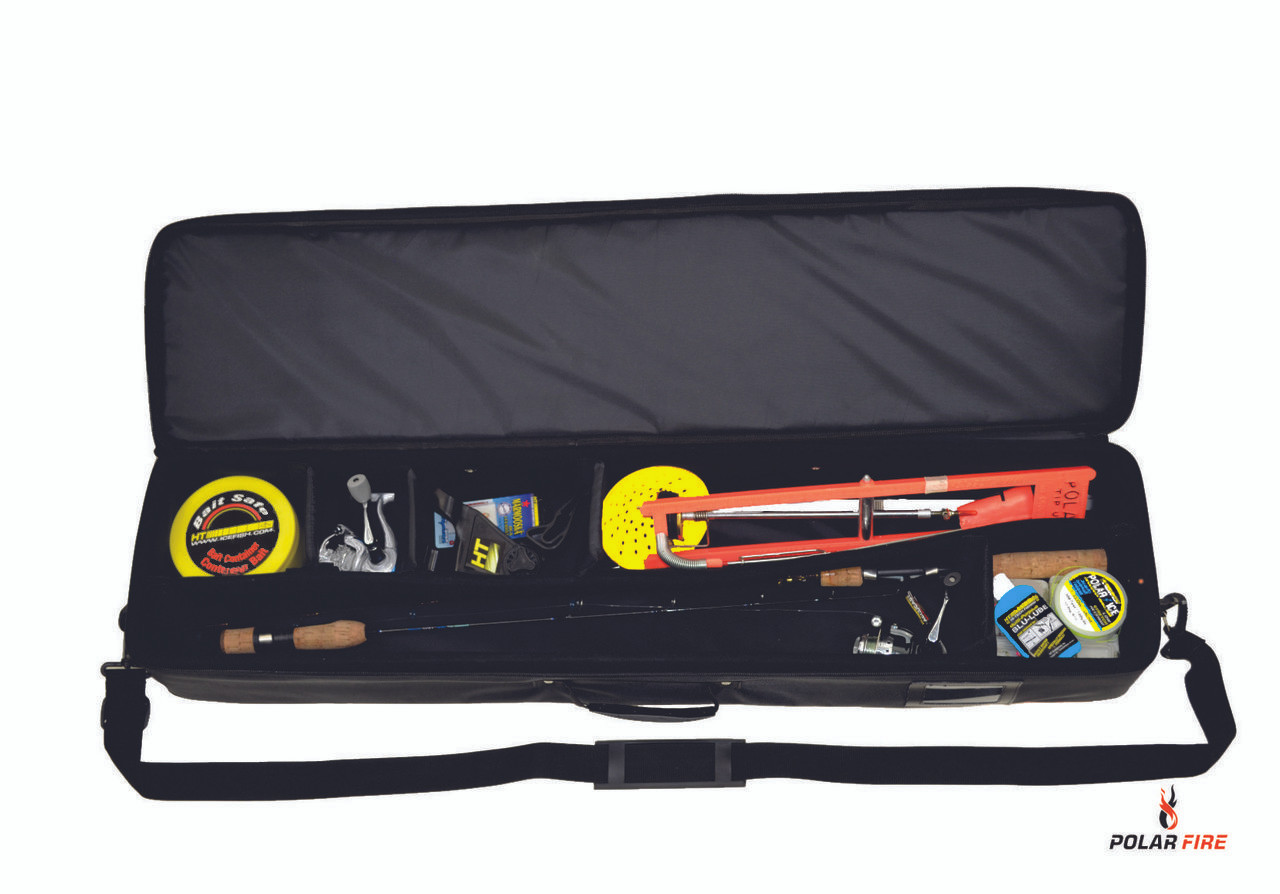 POLAR FIRE RECTANGULAR SOFT SIDED HARD TACKLE CASE-ADJUSTABLE COMPARTMENTS  