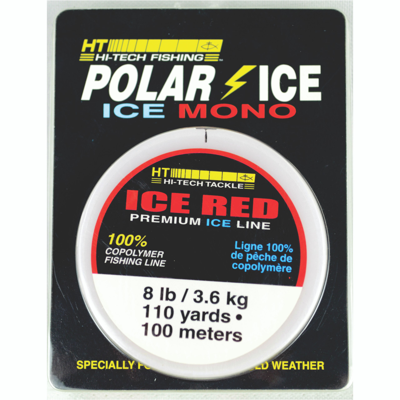 ICE RED FISHING LINE 8# TEST - 110 YARDS PER SPOOL 