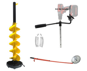 Nordic Legend I-Drill Auger KIT 8" Dia. W/ICE Scoop Chipper and 1 Set REPLACMENT Blades…