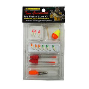VMSIXVM Ice Fishing Jigs Ice Fishing Lures Starter Kit, Ice Jig Heads with  Soft Plastic Baits for Walleye Crappie Panfish, Micro Ice Fishing Gear