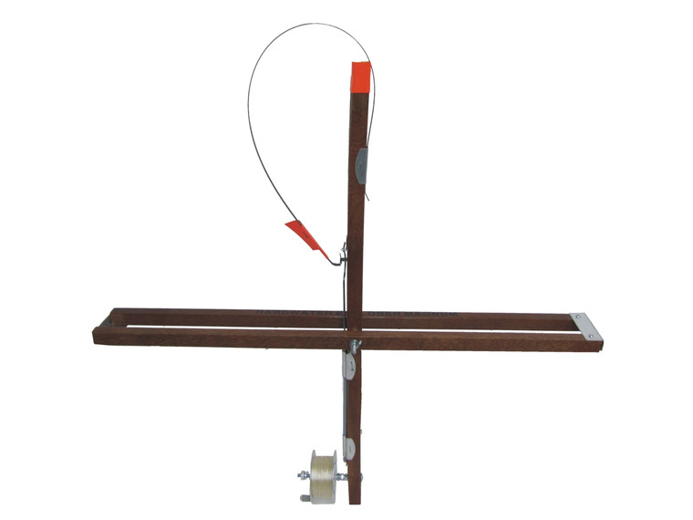 EXPLORER WOOD STICK TIP-UP W/ 500' METAL SPOOL - DUAL RAIL DESIGN