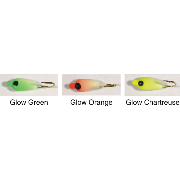 #10 LUNAR LURES 3/PK ASSORTED 1/EA GLOW ORANGE/GLOW WHITE/GLOW CHARTRUESE