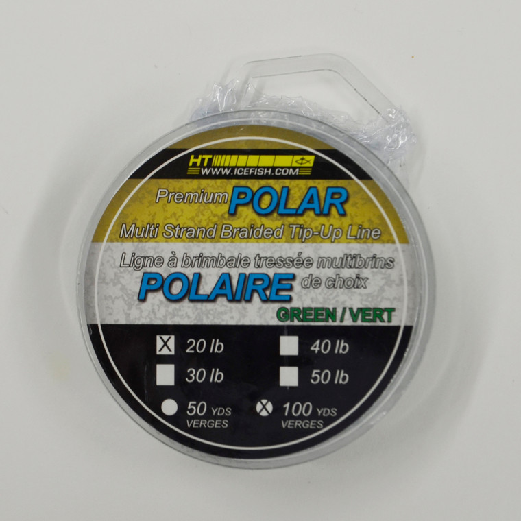 BRAIDED DACRON ICE LINE - GREEN 20#