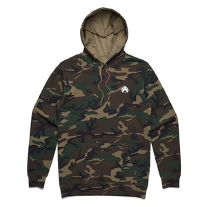 EMBROIDERED LOGO HOOD | GREEN CAMO EMBROIDERED LOGO HOOD | GREEN CAMO