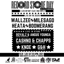 RECORD STORE DAY - SAT 20 APRIL 2024