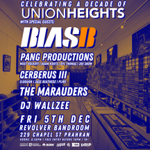 CELEBRATING A DECADE OF UNION HEIGHTS - FRI 5TH DEC - REVOLVER BANDROOM