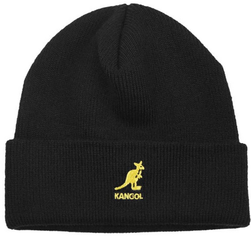KANGOL | Acrylic Cuff Pull On - BLK/GOLD
