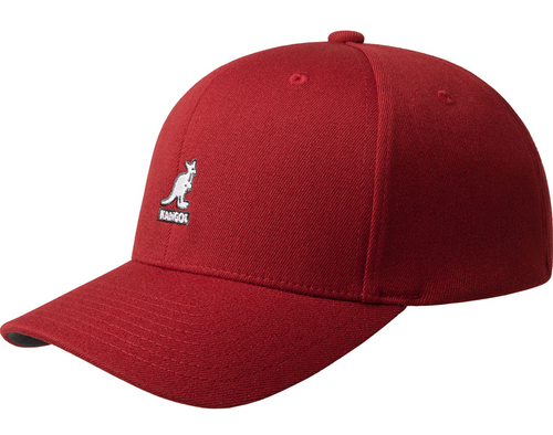 KANGOL | WOOL FLEXFIT BASEBALL - BARN RED