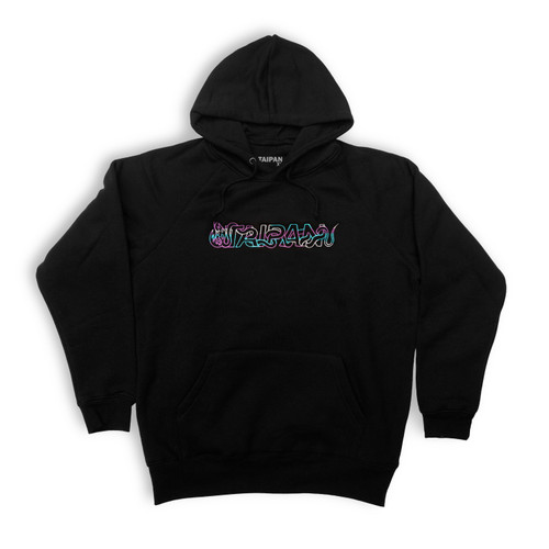 TRI COLOUR SERPENT HOOD | TEAL PURPLE OFF WHITE