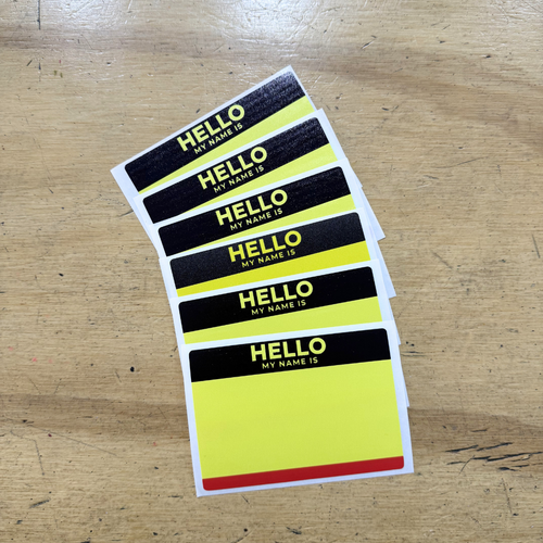 HELLO MY NAME IS EGGSHELL STICKER