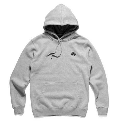 EMBROIDERED LOGO HOOD | GREY MARLE