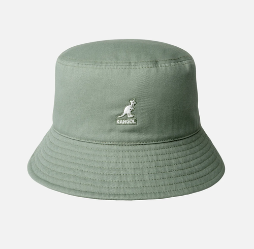 KANGOL | WASHED BUCKET HAT |  SAGE GREEN
