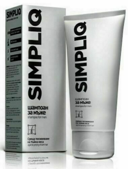 Aflofarm Simpliq Shampoo For Men Against Graying Dark Hair