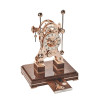 S5266RG - Comitti of London Rose Gold Navigator Clock With Burr Walnut Base