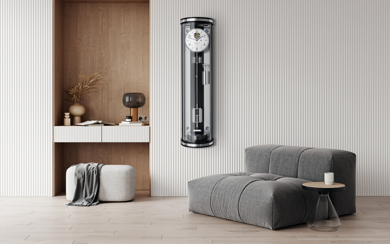 1980's　フランス　ジャックノエル　スペースエイジ　メタル　スイングクロック Erwin Sattler Metallica 1799 - Glenbryde - Quality Clock & Watch Sales