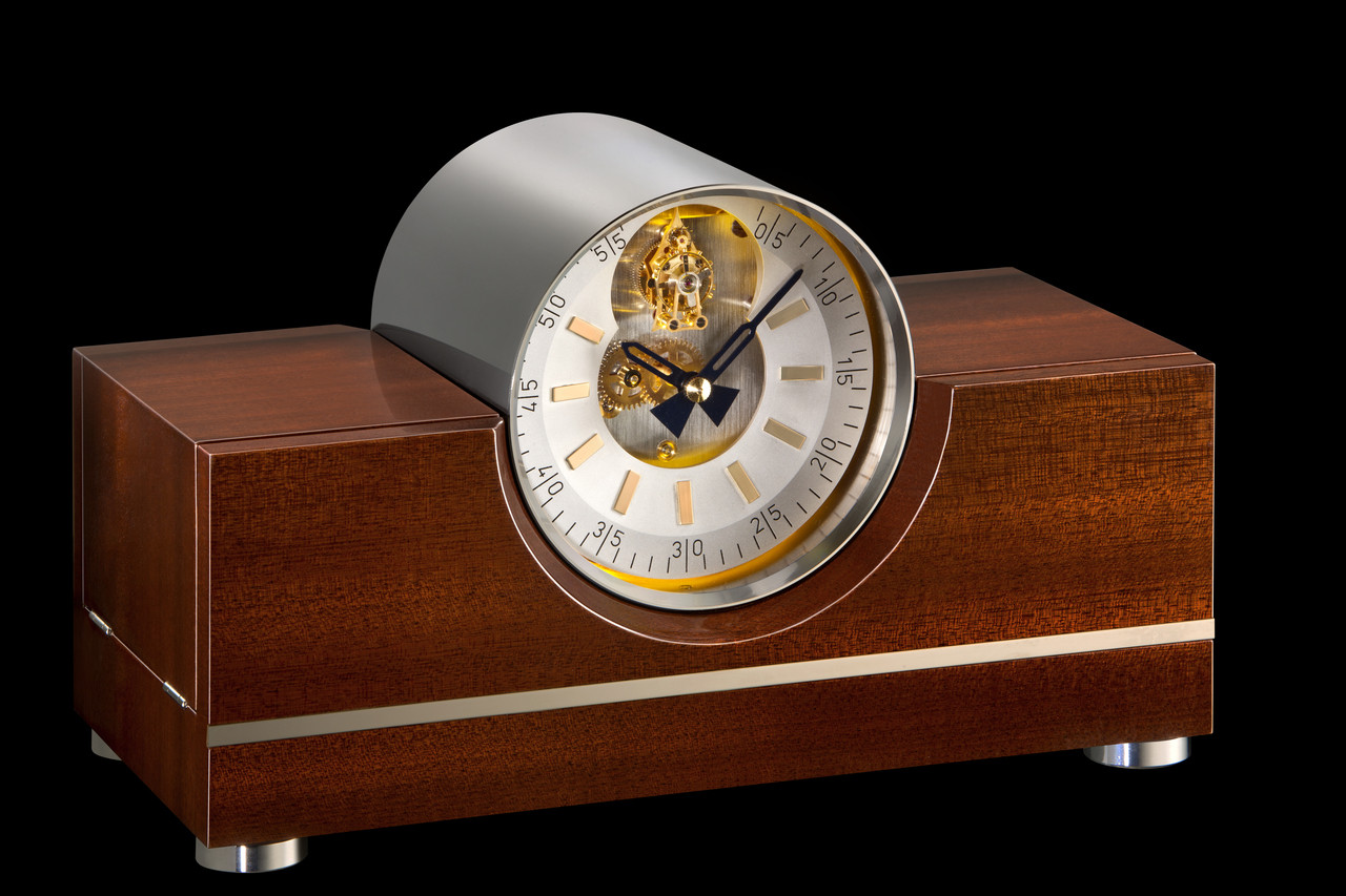 Kieninger 1713-57-01 250 Tourbillon Bells Mantel Clock, Triple