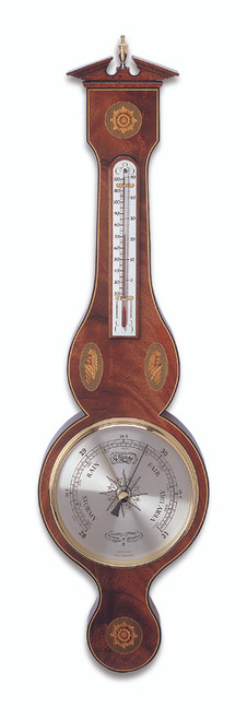 B568.6 - Comitti of London Sheraton Banjo Aneroid Barometer