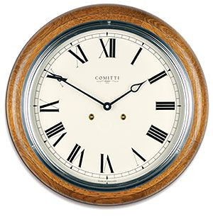 C3842S-CR - Comitti of London 'The Plymouth' Oak Wall Clock