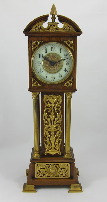 Victorian Oak Miniature Longcase Clock