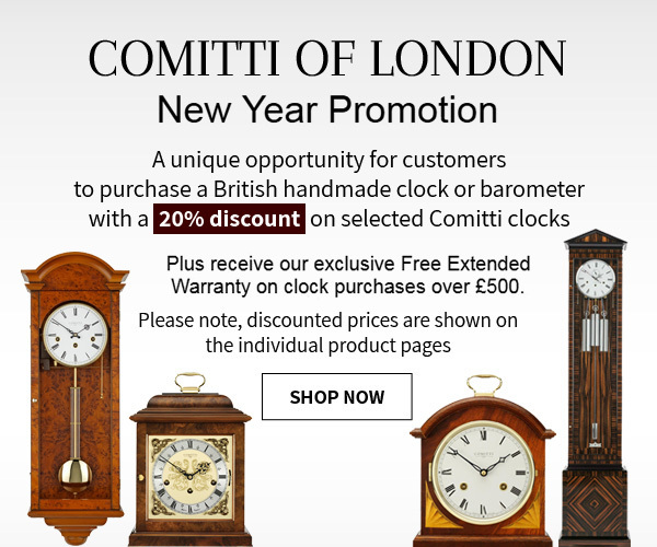 Purchase a Comitti clock with 20% off