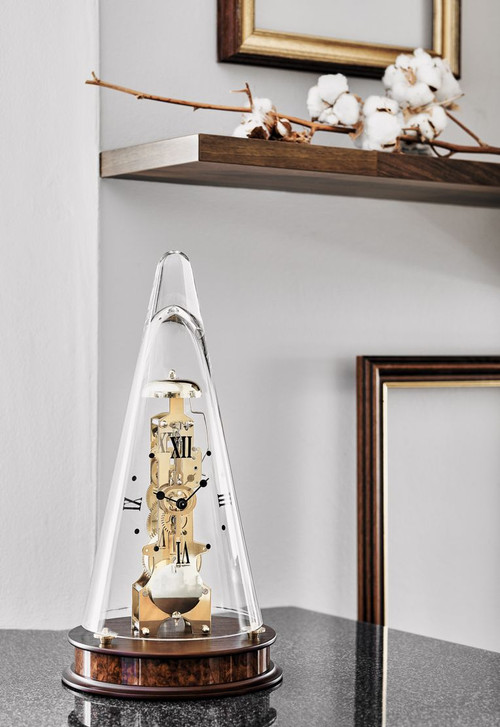 Horloge Hermle Franz Pendule Skeleton - Mécanique Allemande, Noir Et Or
