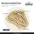Bamboo paddle picks with a flat paddle end for teasing fur apart and a fine pointed tip for freeing tiny bones