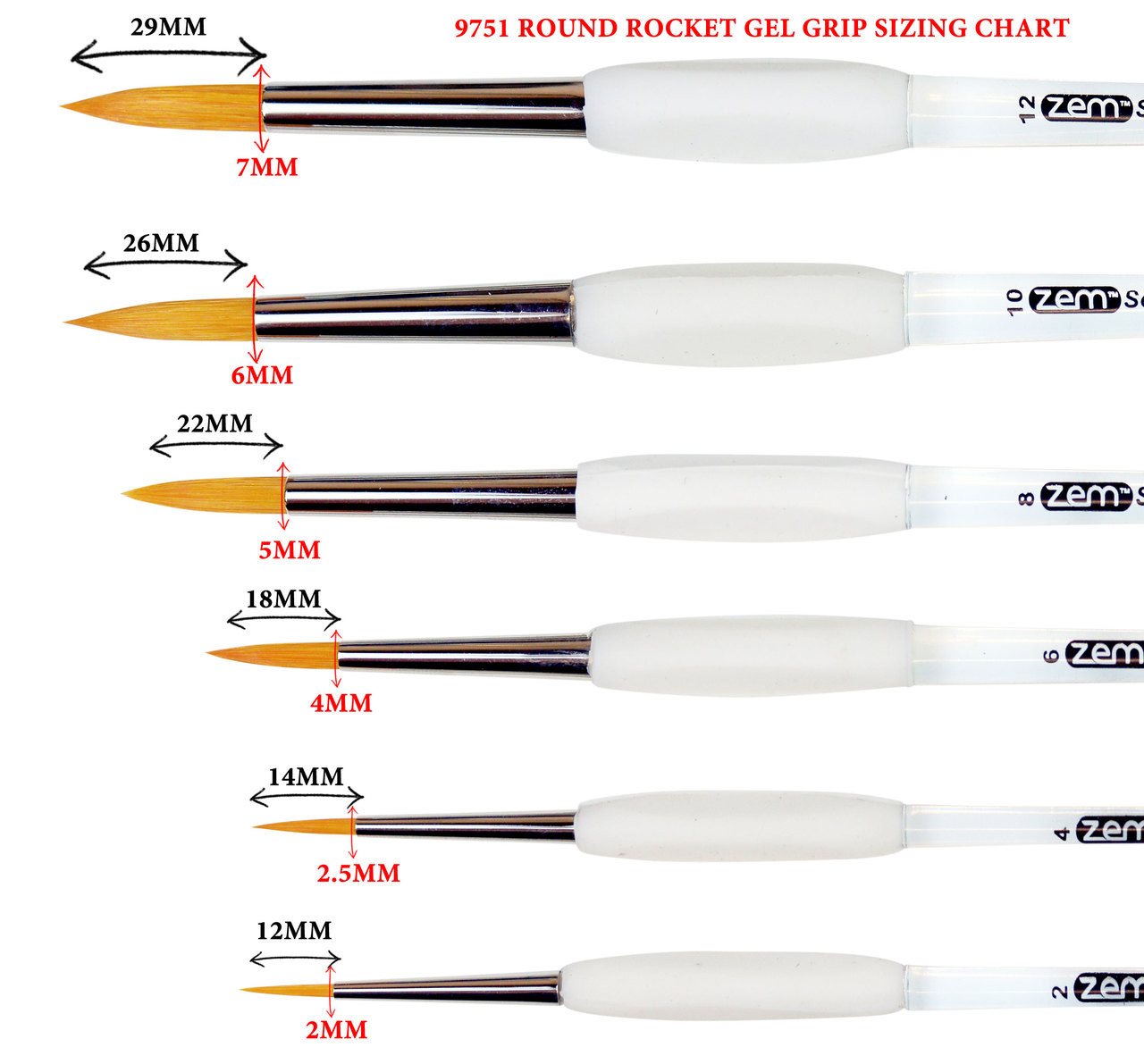 9756 Rocket Gel Grip Fan Watercolor Brush