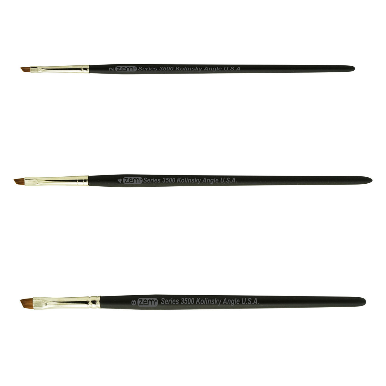 AS-82 Kolinsky Pure Sable Angle Shader Brush (Set of 3)