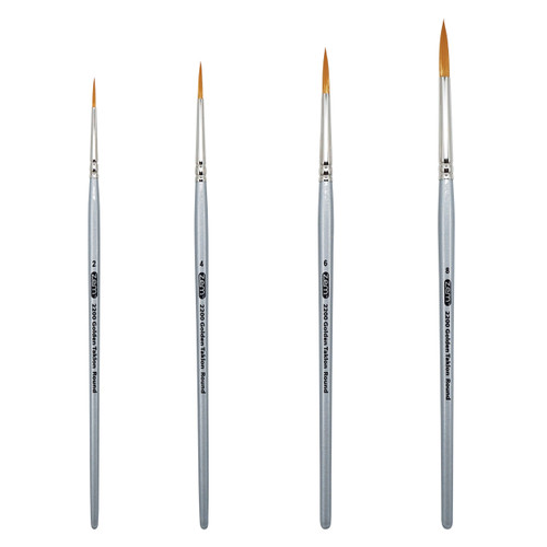 AS-26 Golden Taklon Synthetic Long Liner Artist Brush Set