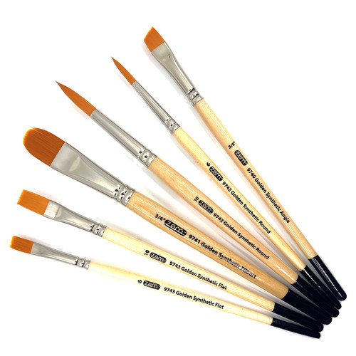 AS-9 Student Golden Synthetics Combo Brush Set