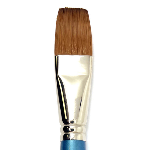 Mimik Kolinsky Synthetic Sable Short Handle Brush, Fan Size #6