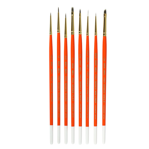 AS-200 PRO 8pcs Miniature Synthetics Combo Brush Set 8 pcs AS-200 PRO 8pcs Miniature Synthetics Combo Brush Set 8 pcs