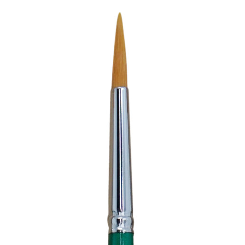 LH300R Golden Taklon Synthetic Round Brush Long Handle