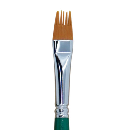 LH300FC Golden Taklon Synthetic Flat Combe Brush Long Handle