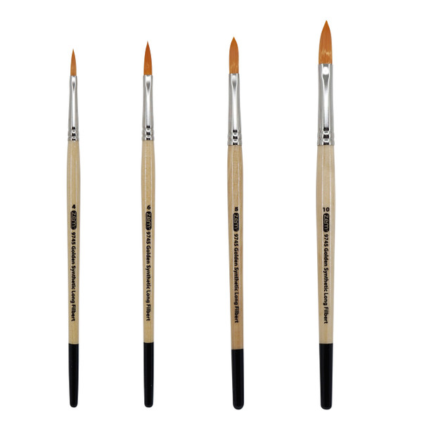 AS-10 Student Golden Synthetics Extended Filberts Brush Set