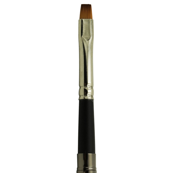 N51 Reversible Brush Brown Synthetic Sable Flat Brush #6 