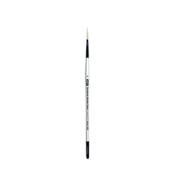 1424 White Bristle Synthetic Long Liner Brush ZEM BRUSH MFG
