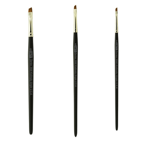 AS-82 Kolinsky Pure Sable Angle Shader Brush (Set of 3)