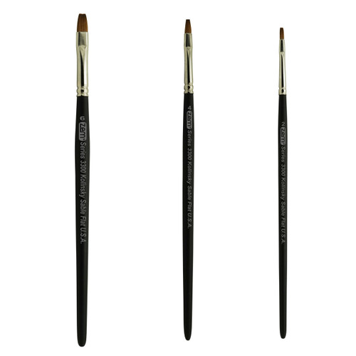 AS-86 Kolinsky Pure Sable Shader Artist Brush (Set of 3)