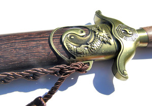 Dragon Tai Chi Rosewood Stainless Steel Darn Gim STIFF BLADE  (Jian) w/case