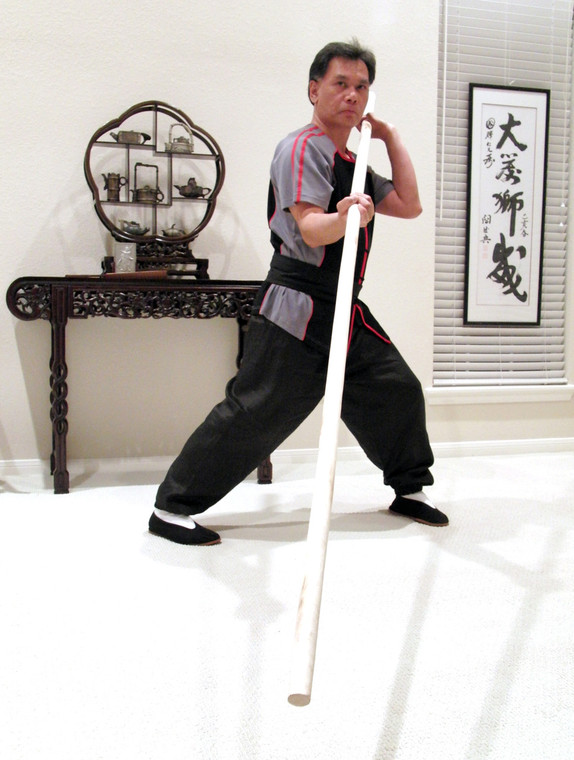 White Wax Wood Staff (extra Long) #107L