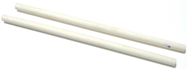 White Wax Wood Twin Staff #109