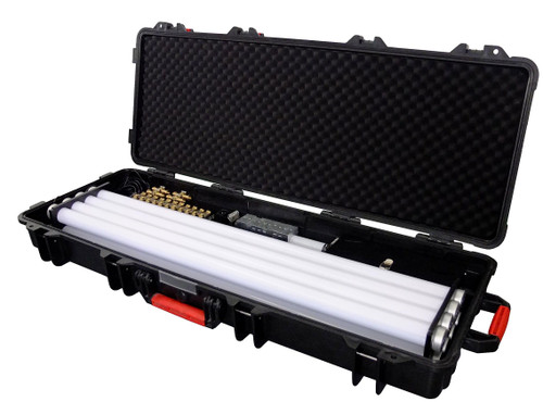 Astera AX1 Pixel Tube Charging Case holds 8 tubes and accessories